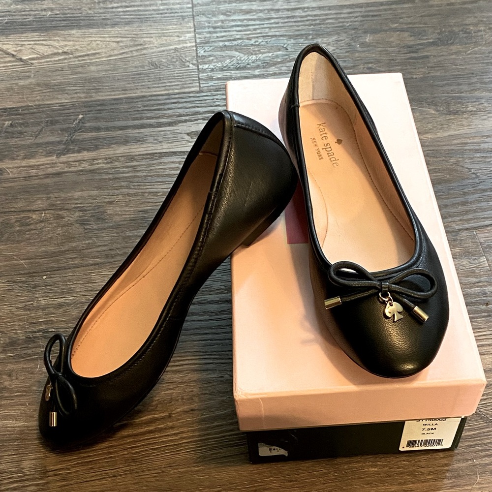 Kate Spade Willa Ballet Flat in Black Size 7.5M